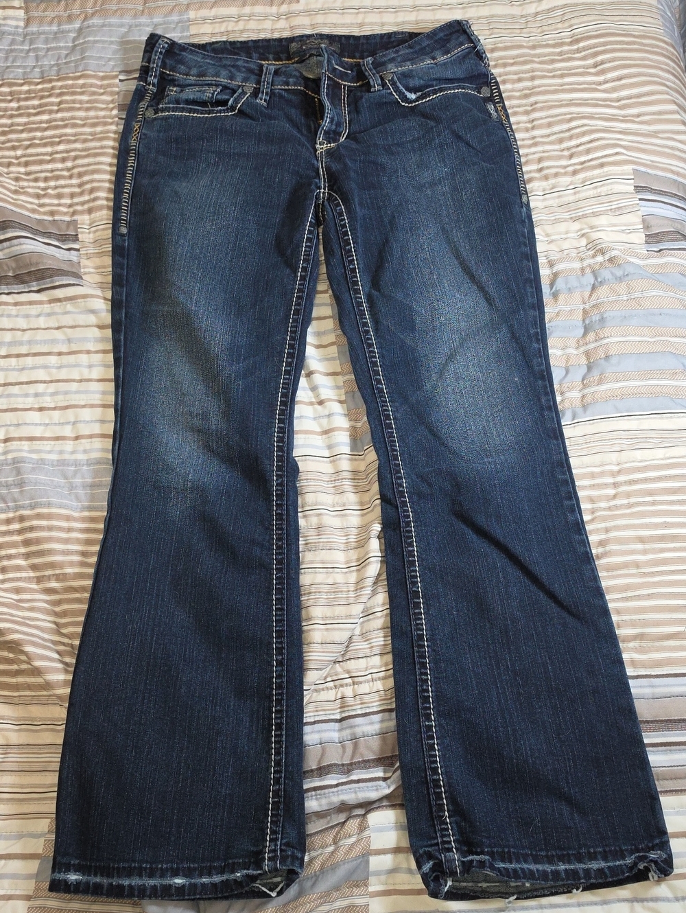 Silver Aiko Bootcut Women’s Dark Blue Stretch Bootcut Jeans